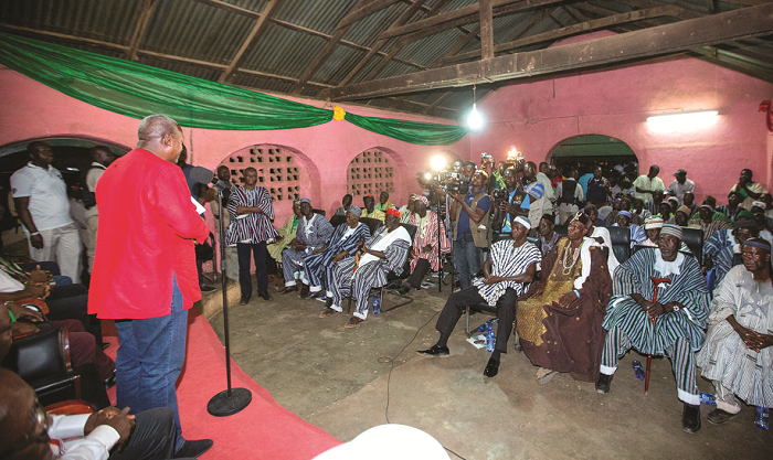 President Mahama (left) addressing the forum President Mahama (left) addressing the forum